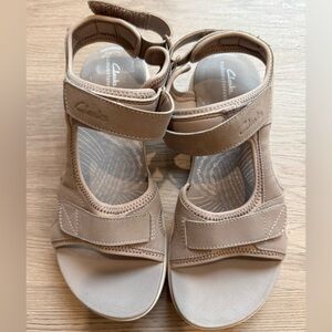 Brown and Tan Sandals